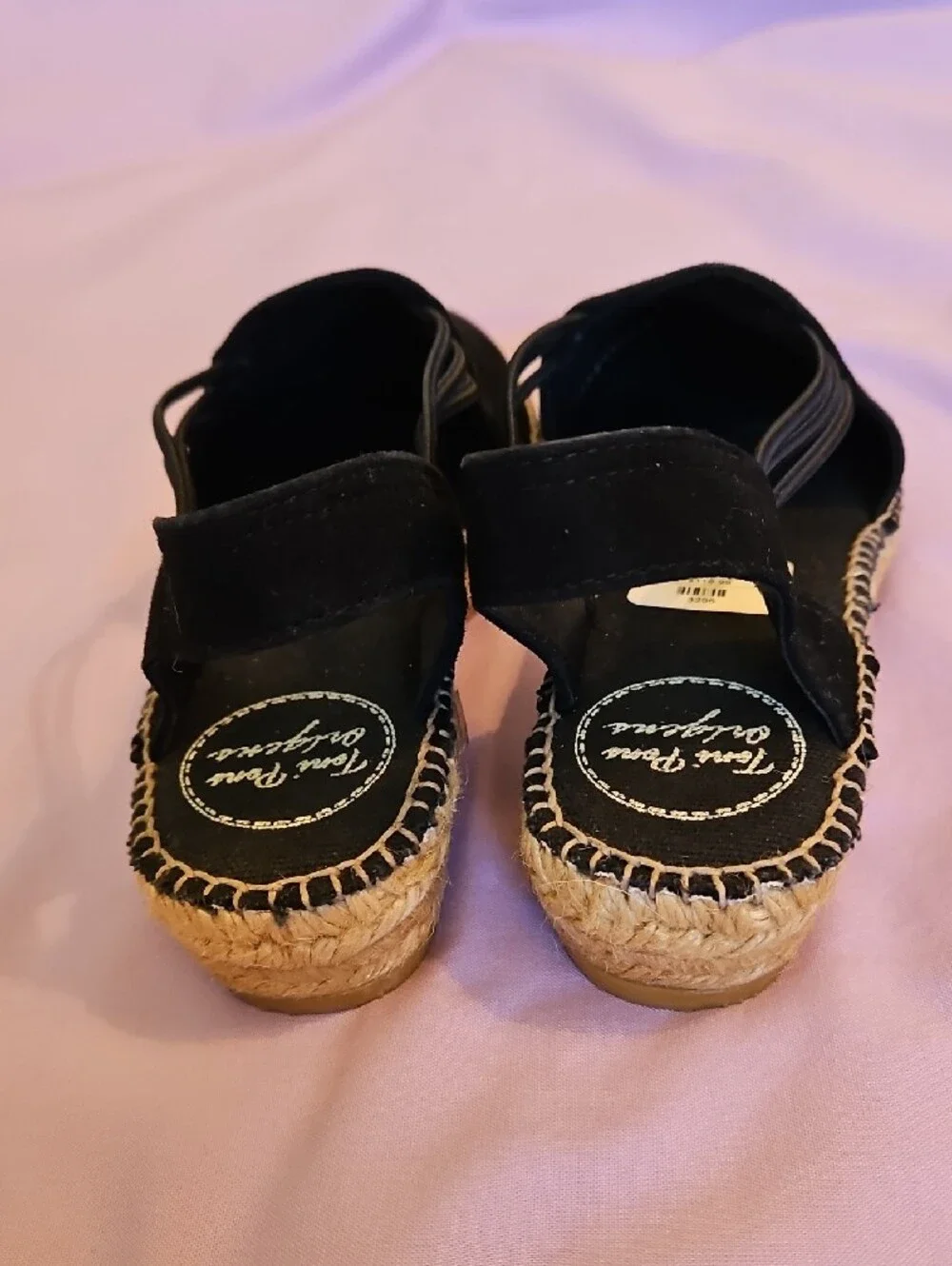 Toni Pons Black Suede Slingback Espadrille Flats NWT